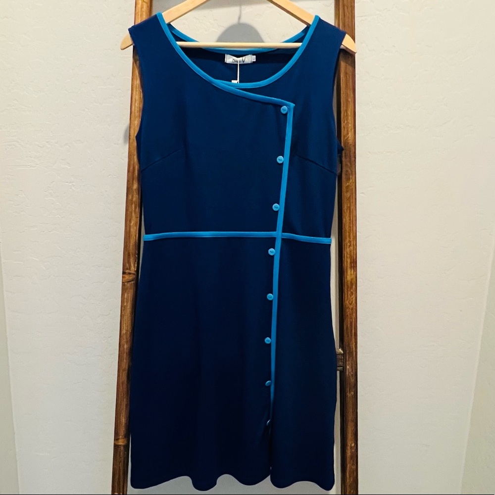 DressV Fashion Retro 60s Vibe Sleeveless Dress XL